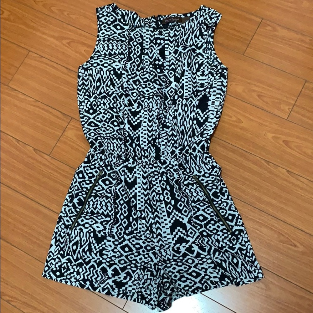 Black and white romper